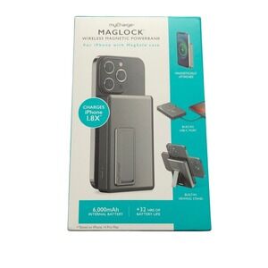 V5-N MyCharge MAGLOCK 6K mAh 7.5W Magnetic Wireless Charger with‎ Stand Gray
